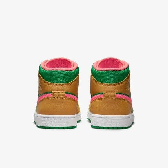 Nike Air Jordan 1 Mid SE DX4332-700 Sneakers Men's Chutney Green Lifestyle Shoes